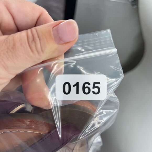 Cole Haan Women Minetta Sandal Size 8 Purple Cross Strap Slingback Flat Leather - Picture 13 of 13